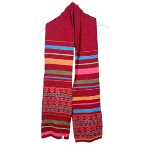Smartwool Womens Red Stripe merino Wool scarf